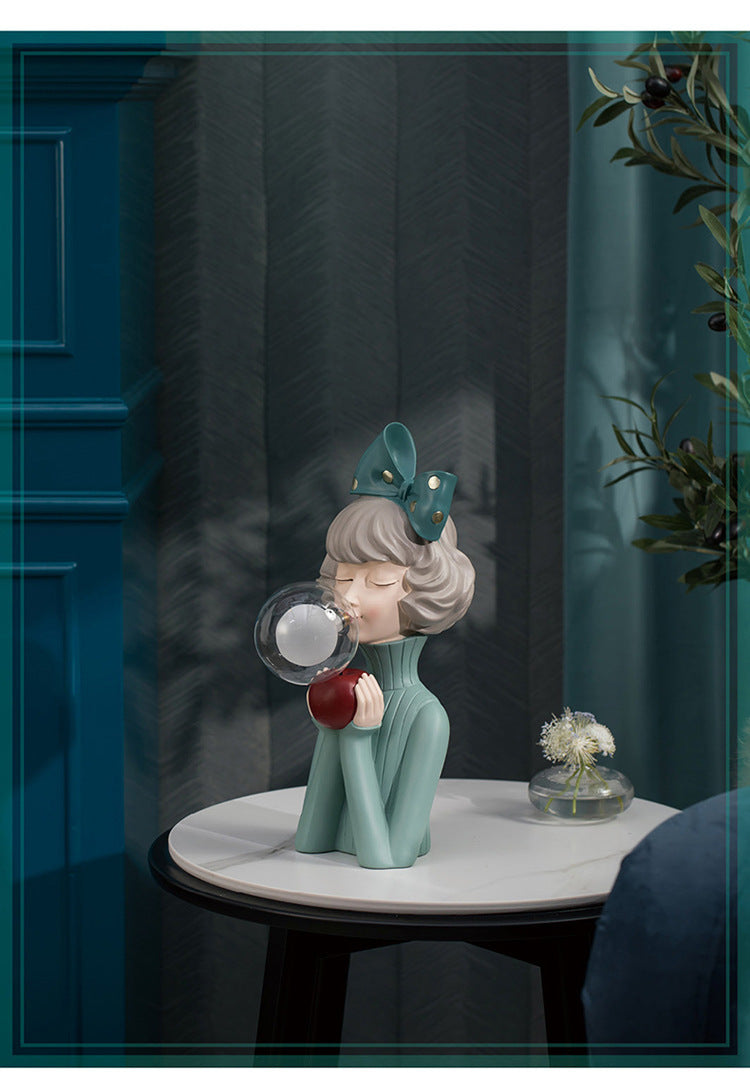 Nordic Bedroom Nightlight Bubble Girl