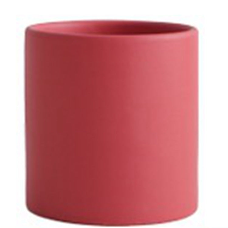 Colorful Ceramic Flowerpot With Tray