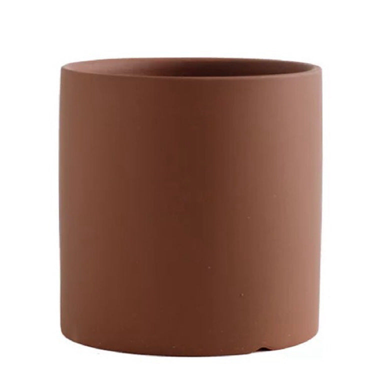 Colorful Ceramic Flowerpot With Tray