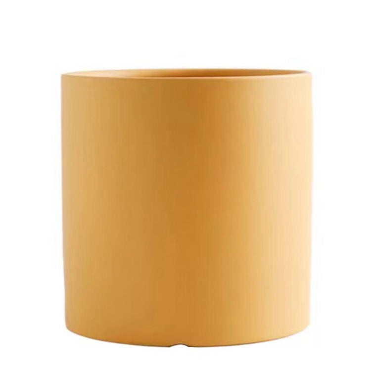 Colorful Ceramic Flowerpot With Tray