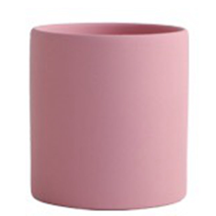 Colorful Ceramic Flowerpot With Tray