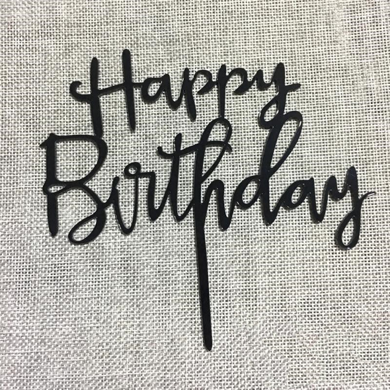 English birthday acrylic cake insert