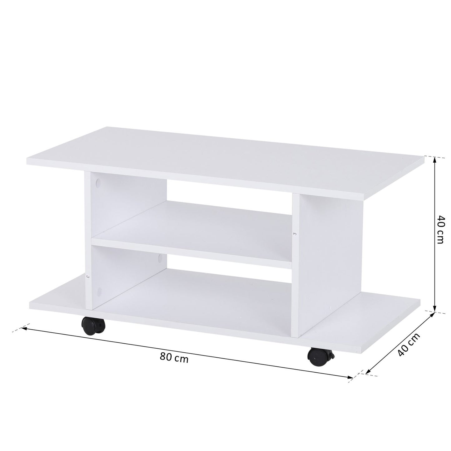 Modern TV Cabinet Stand Storage with Bookshelf