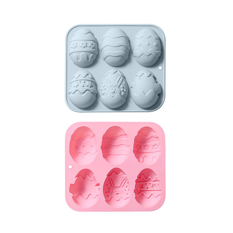 6-piece Silicone Easter Eggs Chocolate Mold