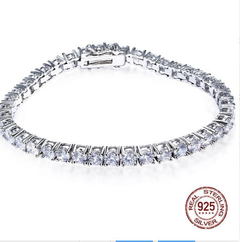 S925 Silver Bracelet Unisex Tennis Chain