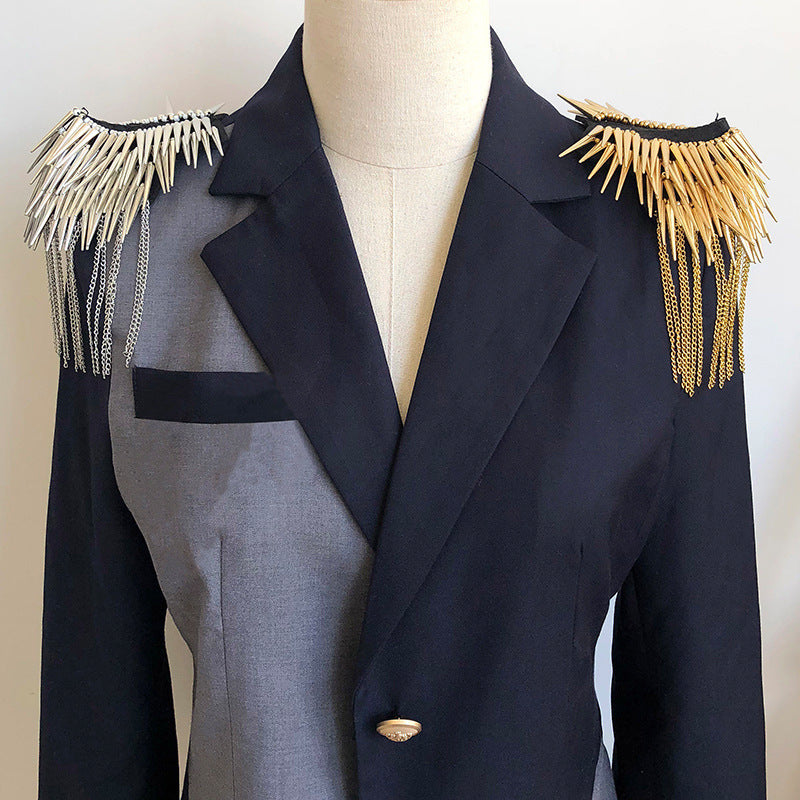 Suit Epaulet Tassel Rivet Exaggerated Clothing Accessories