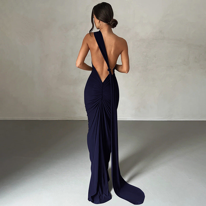 Hanging Neck Evening Gown