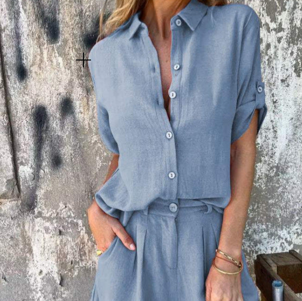 Short-sleeved Summer Suit