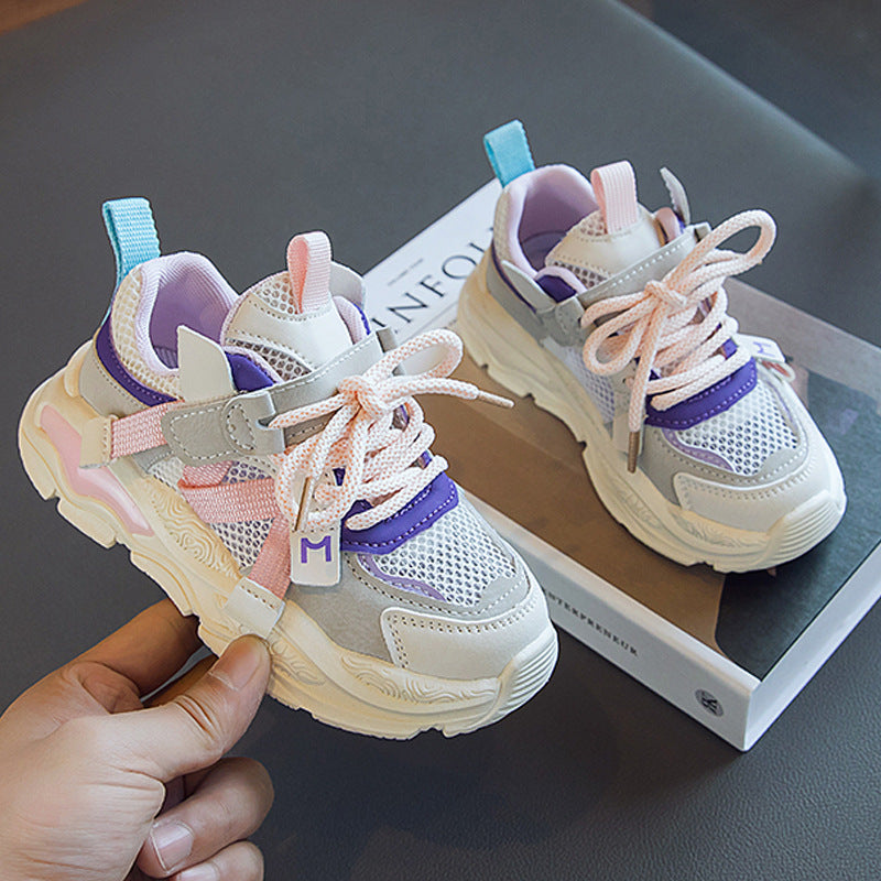 Boys' Fashion Hollow Mesh Sneakers