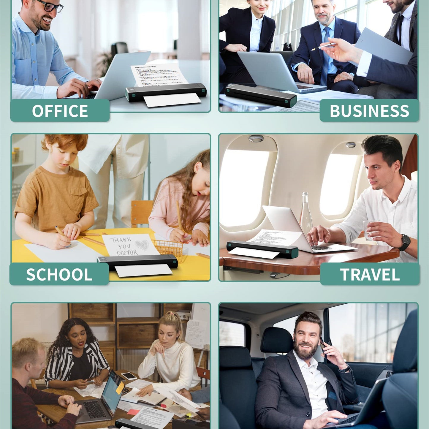 A4 Portable Wireless Printers Wireless