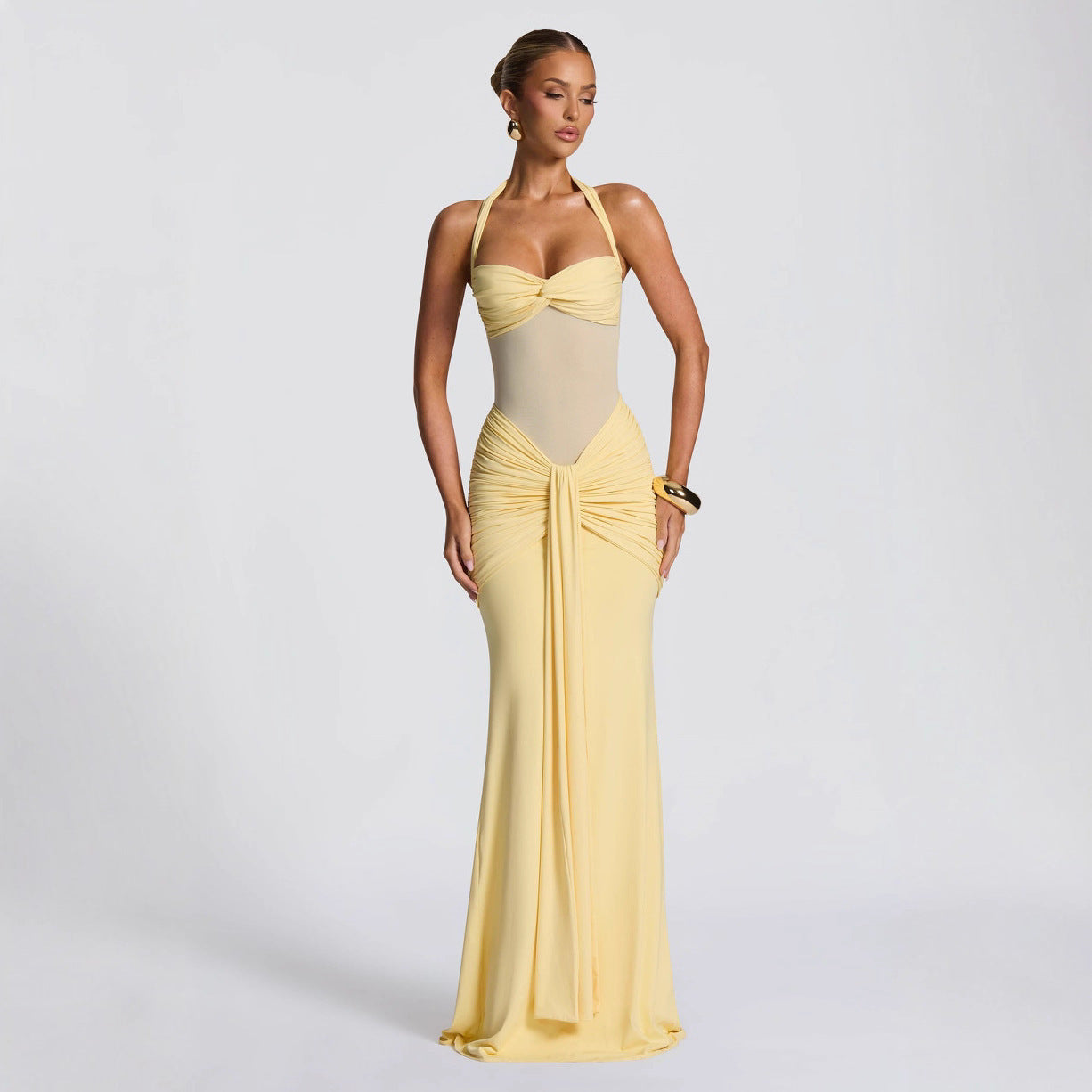 Ribbon Slim-fit Sheath Dress