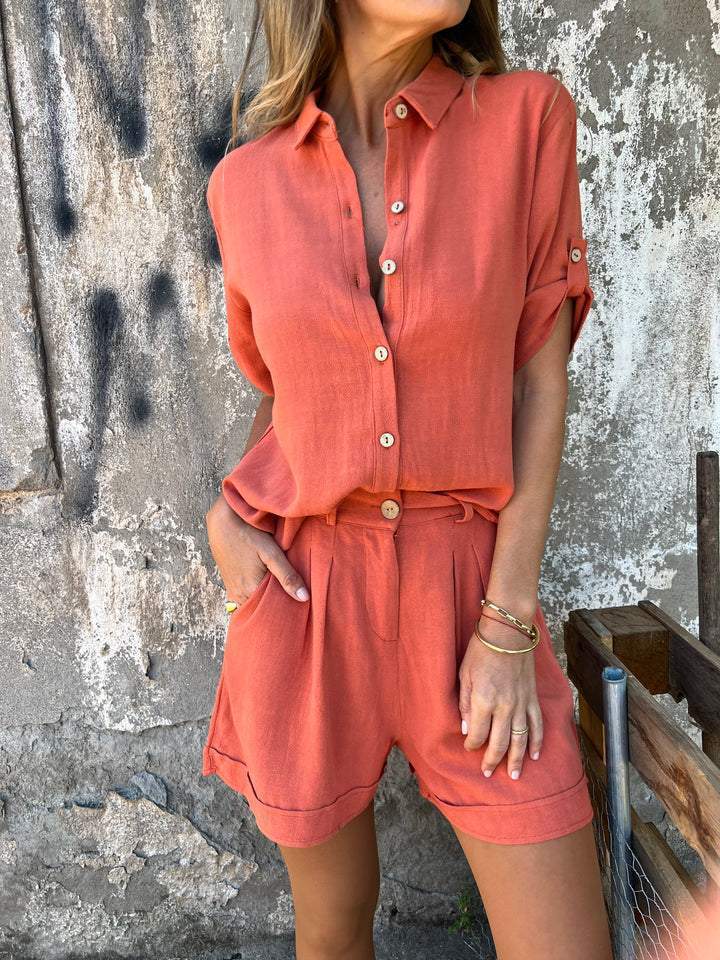 Short-sleeved Summer Suit