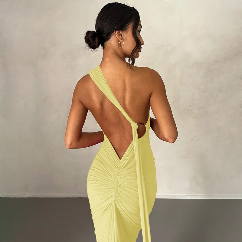 Hanging Neck Evening Gown