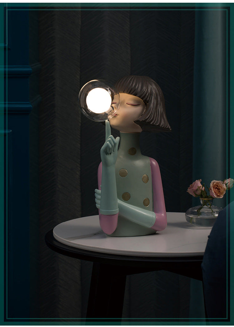 Nordic Bedroom Nightlight Bubble Girl