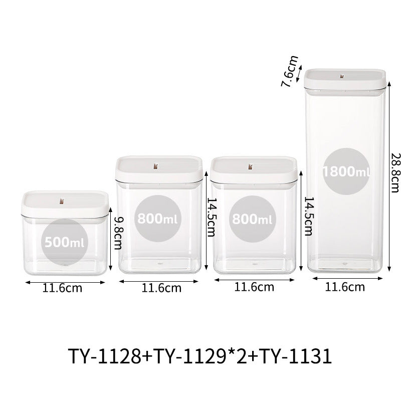 Transparent Airtight Jar Storage Box