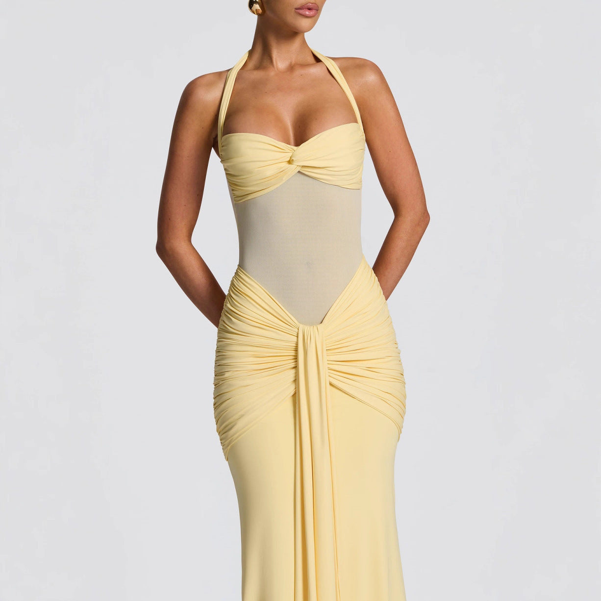 Ribbon Slim-fit Sheath Dress
