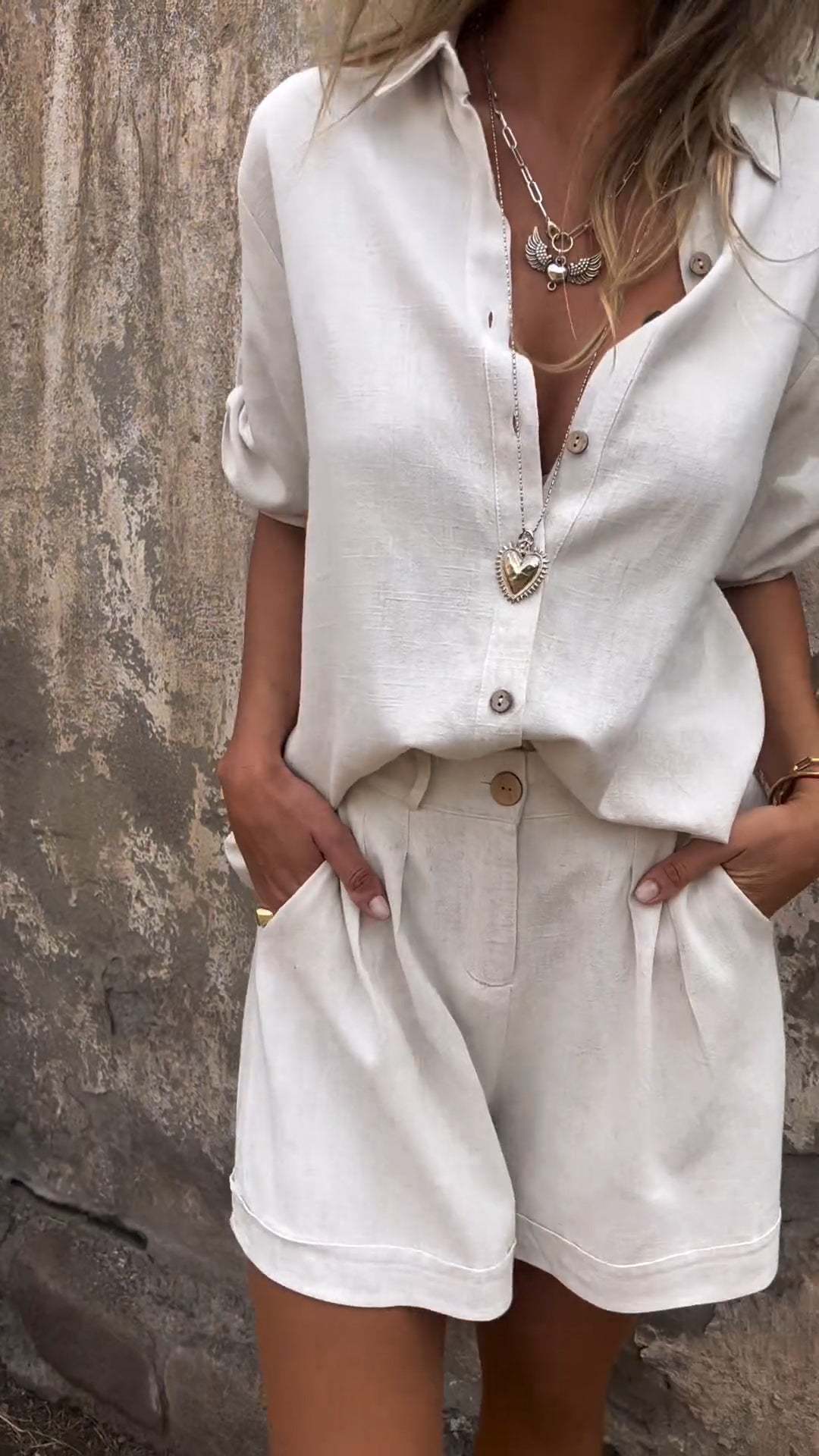 Short-sleeved Summer Suit
