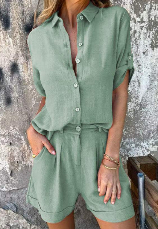 Short-sleeved Summer Suit
