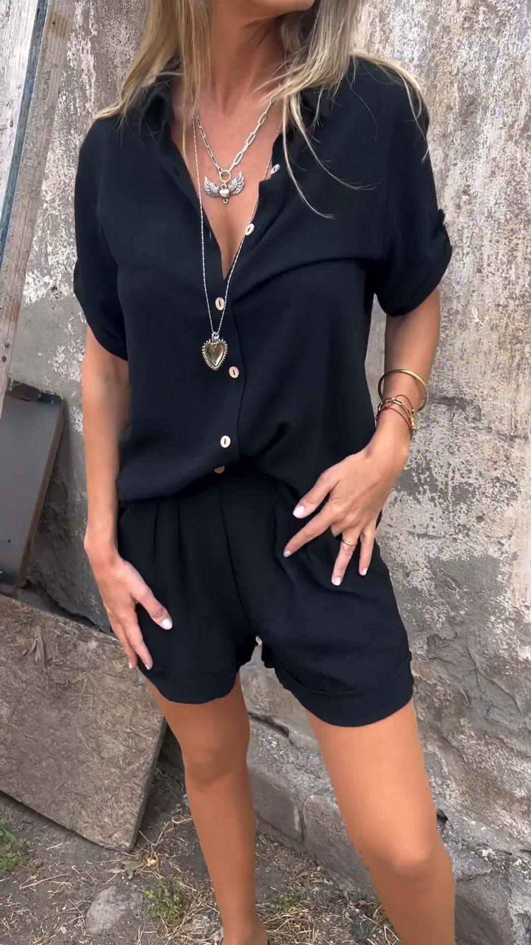 Short-sleeved Summer Suit