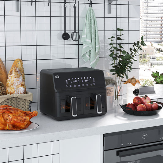 8L Dual Basket 8-in-1 Air Fryer Oven With Digital Display