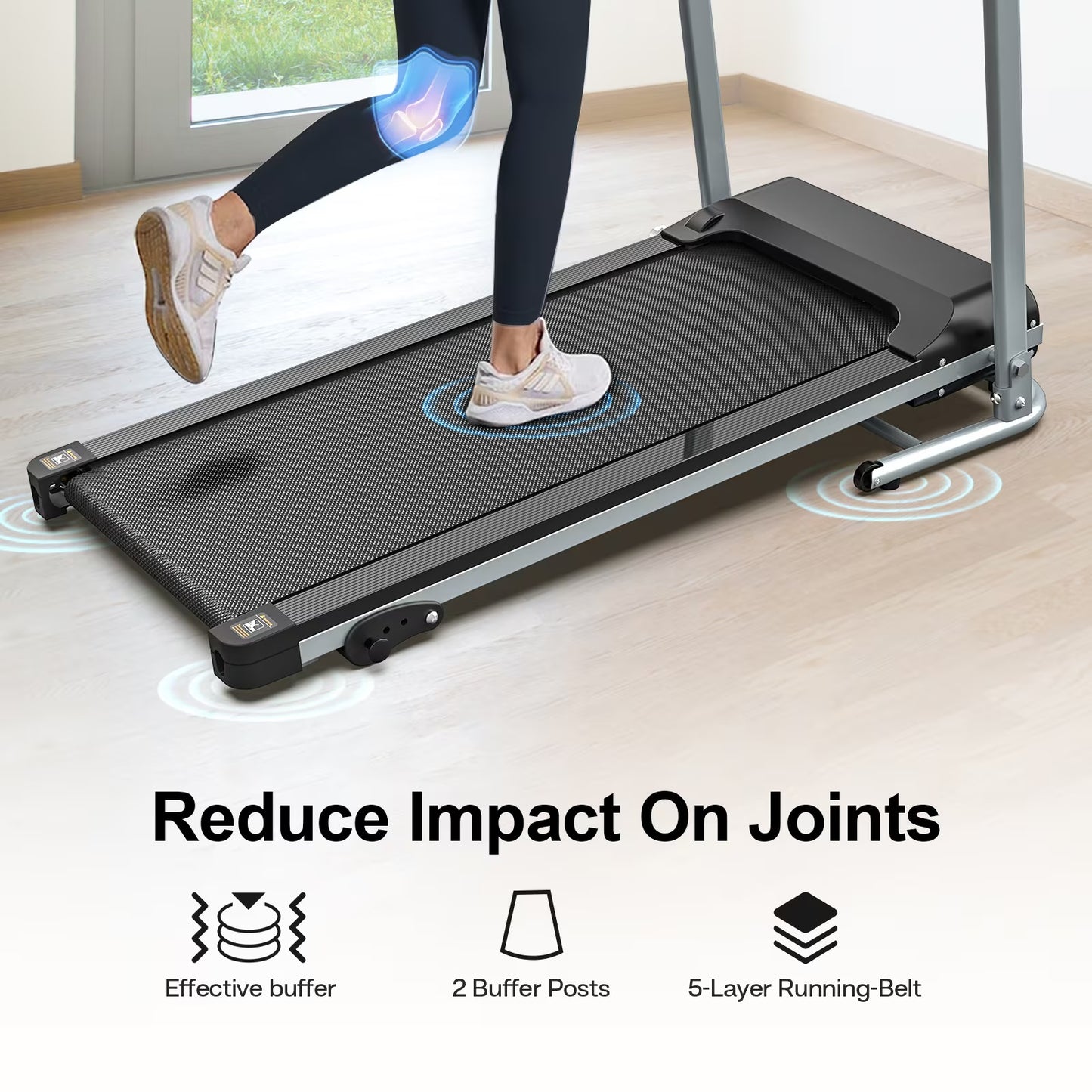 Home Folding Treadmill With Pulse Sensor