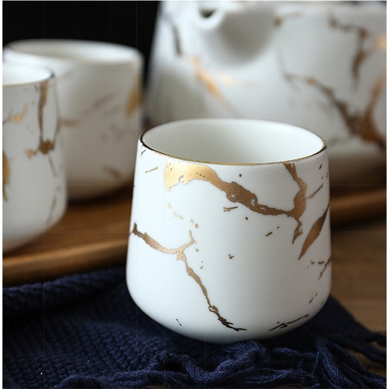 Marble house tea set