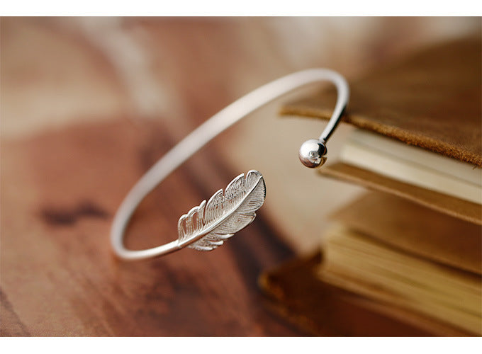 S925 Sterling Silver Leaf Bracelet