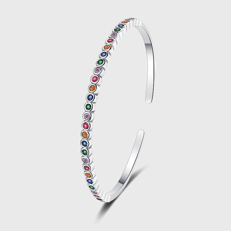 925 Sterling Silver Rainbow Unisex Bracelet