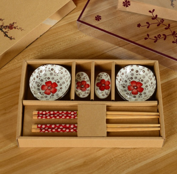 Ceramic tableware chopsticks & dish Gift Set 12 piece