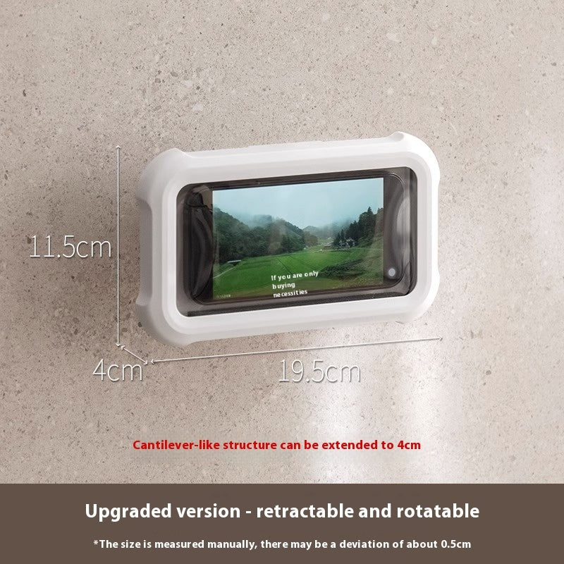 Bathroom Mobile Phone Stand Retractable Waterproof Rotation Mobile Phone Box