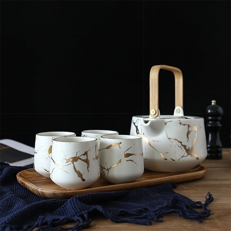 Marble house tea set