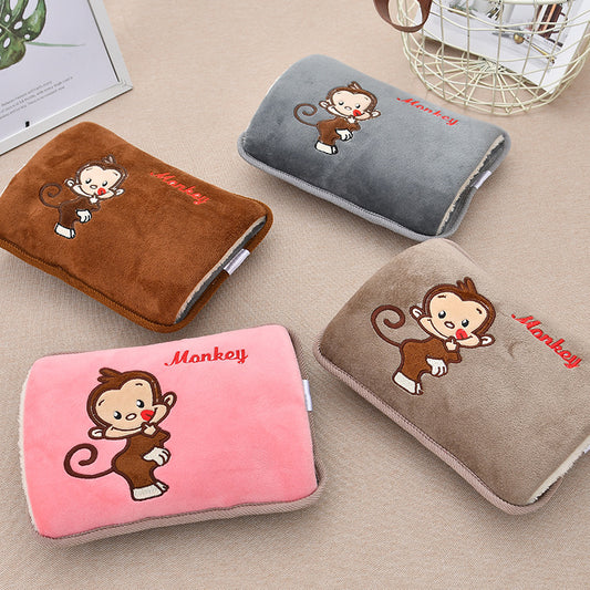 Embroidery Cat Charging Hot Water Bottle Cartoon