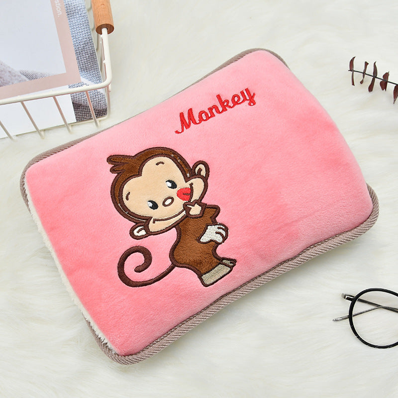 Embroidery Cat Charging Hot Water Bottle Cartoon