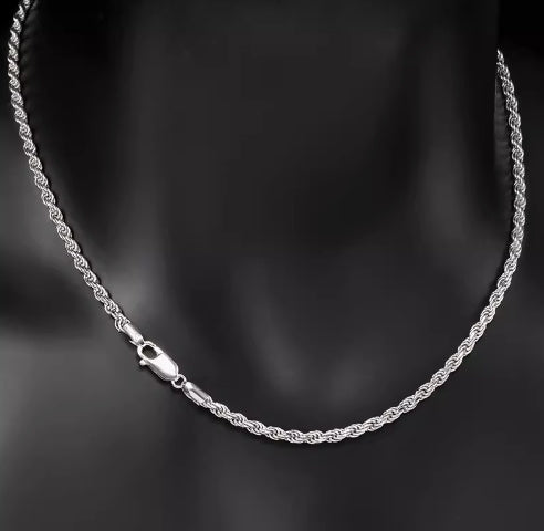 S925 Twists Chain Necklace For Men And Women