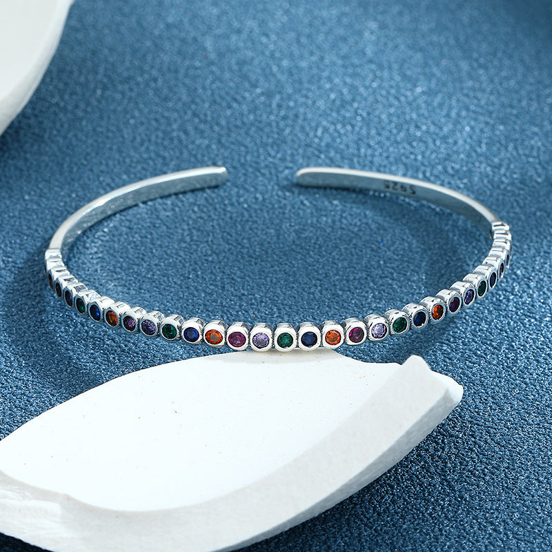 925 Sterling Silver Rainbow Unisex Bracelet