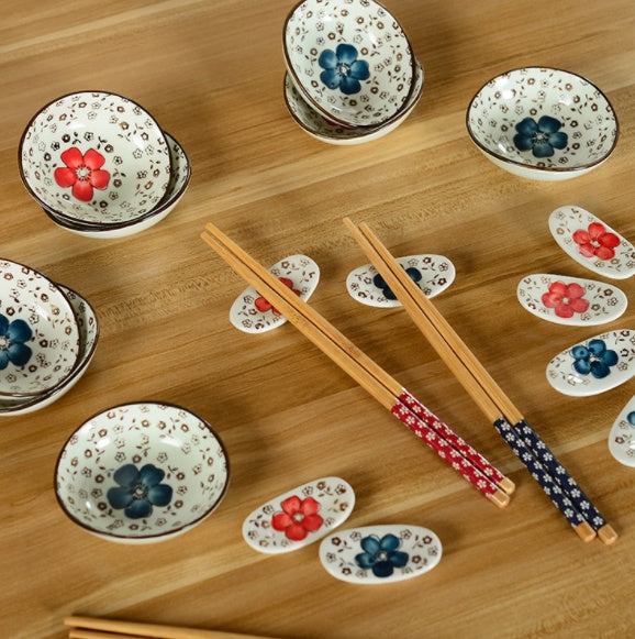 Ceramic tableware chopsticks & dish Gift Set 12 piece