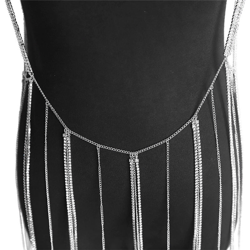 Evening Dress Nightclub Clothing Accessories Tassel Necklace Multilayer Waist Chain