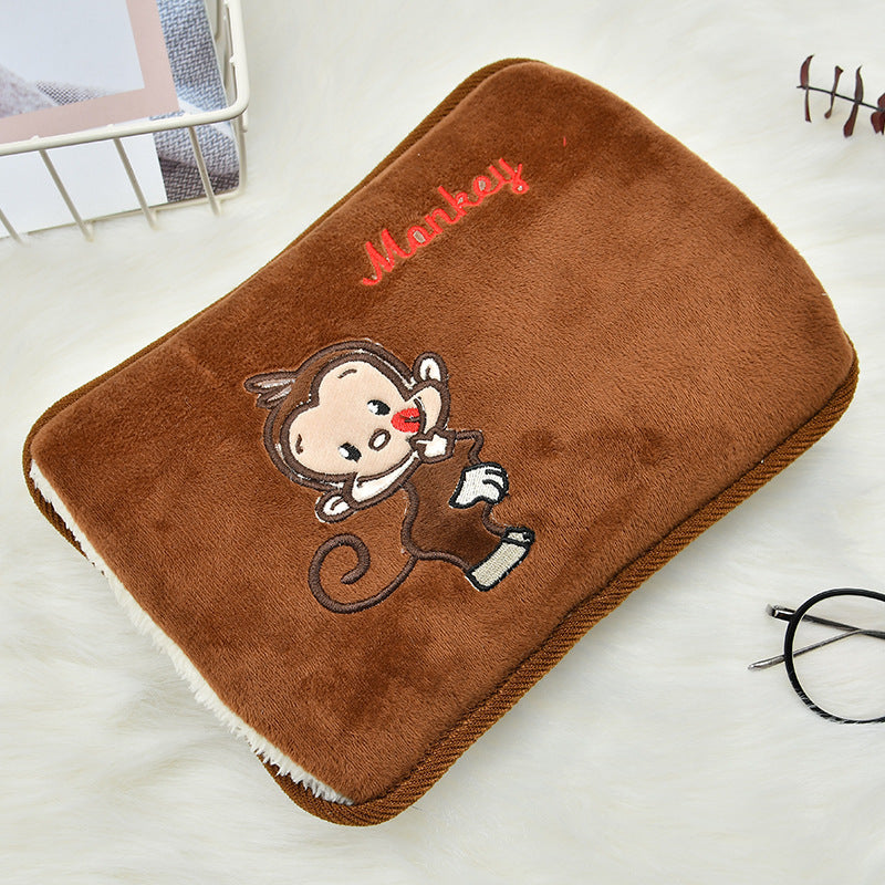 Embroidery Cat Charging Hot Water Bottle Cartoon