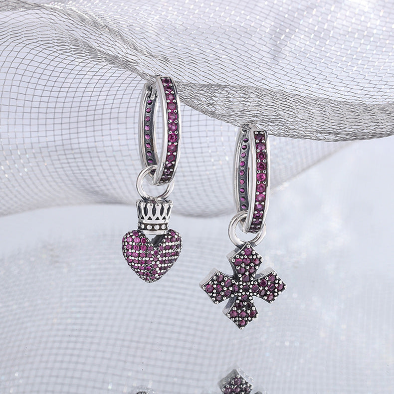 Vintage Cross Love Earrings