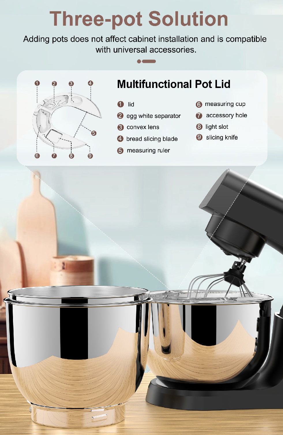 1500W Food Mixer Black