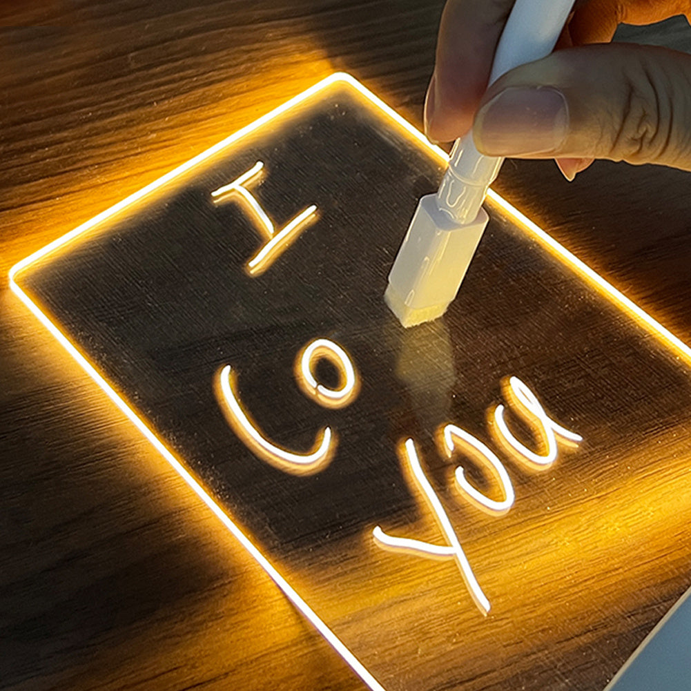 Creative Note Board Led Night Light USB With Pen