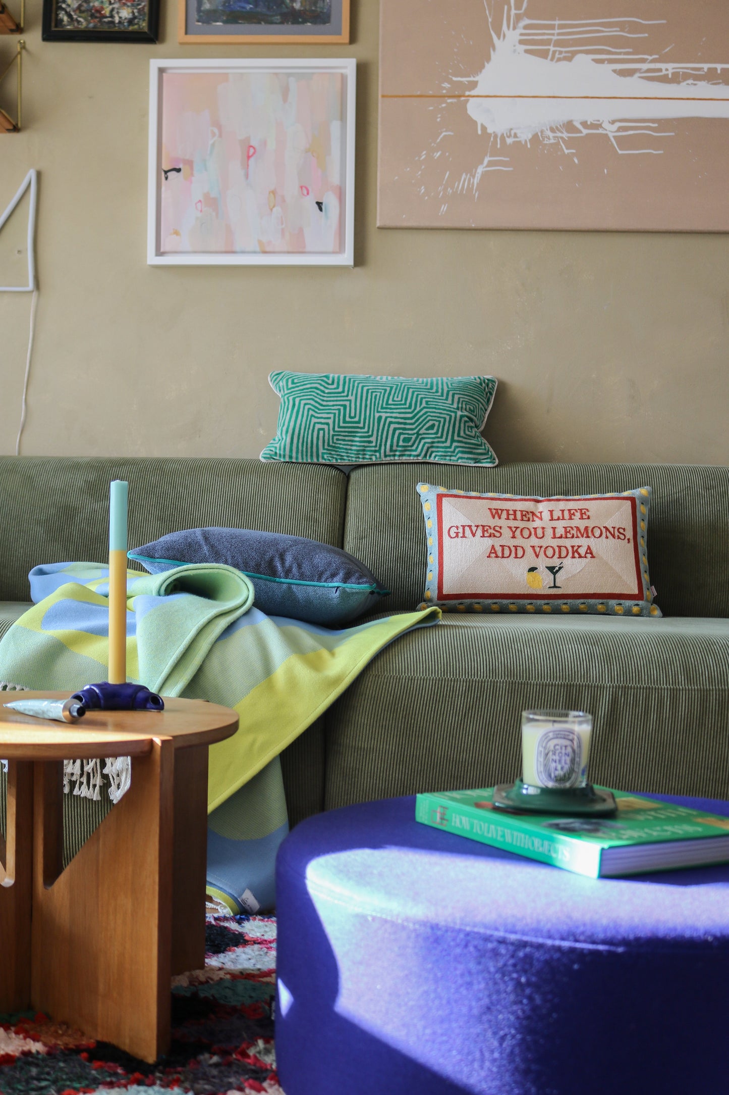 When Life Gives You Lemons Needlepoint Cushion