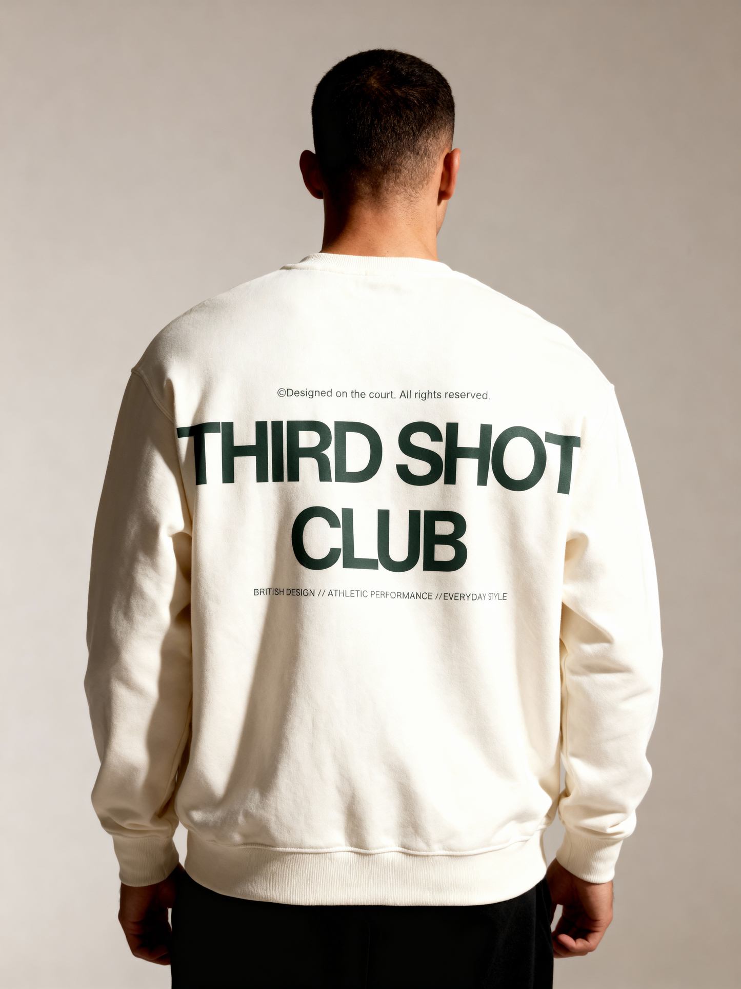 Third Shot Club Oversized Crew - Cream