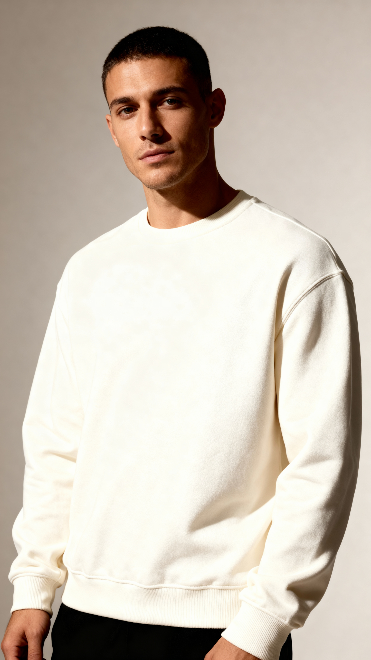 Third Shot Club Oversized Crew - Cream