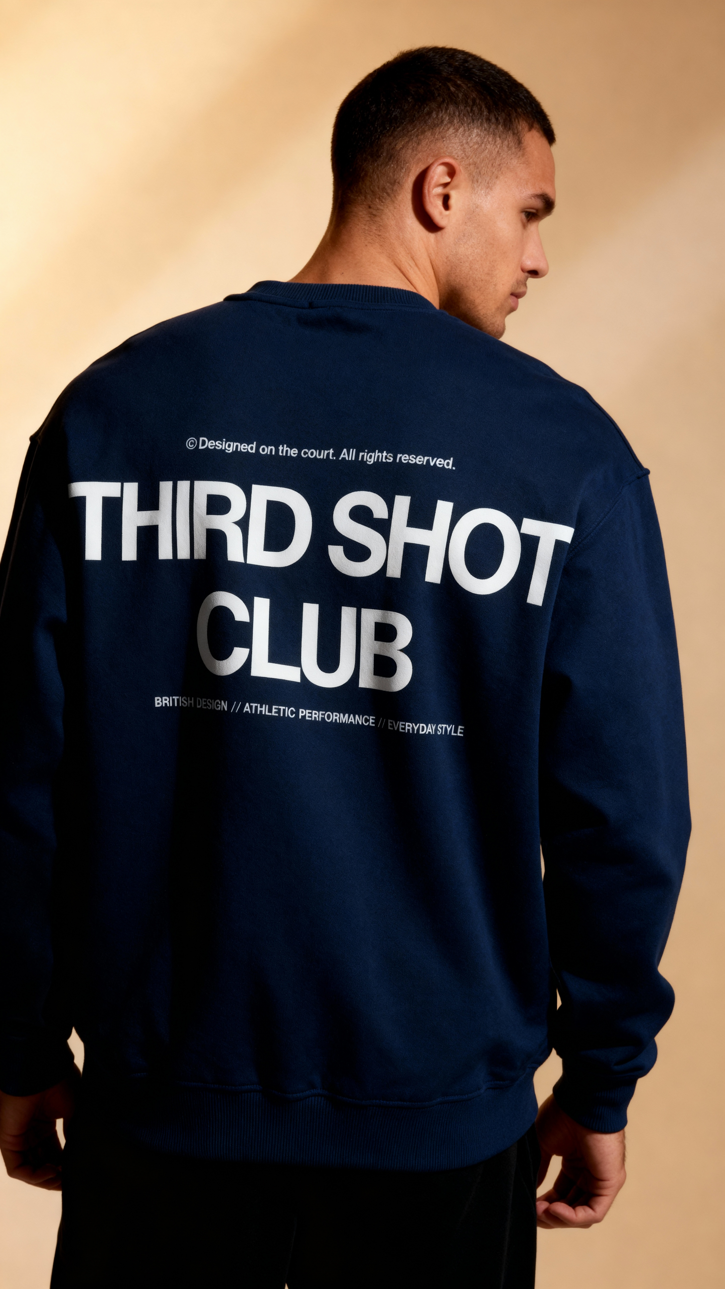Third Shot Club Oversized Crew - Cream