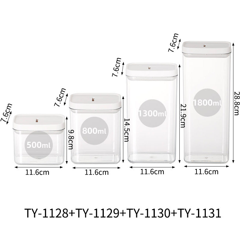 Transparent Airtight Jar Storage Box