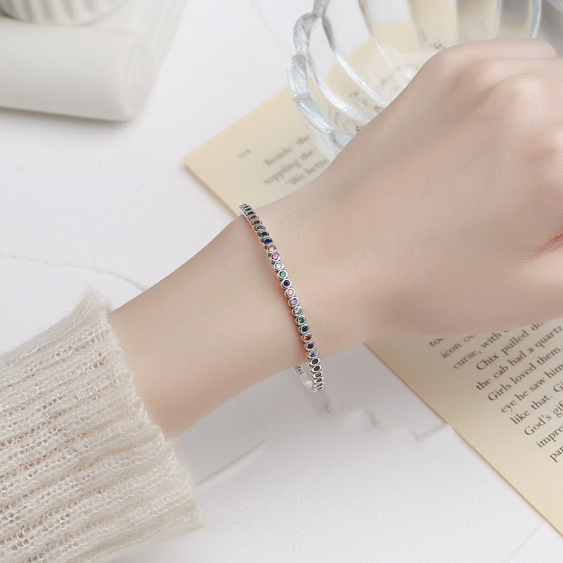 925 Sterling Silver Rainbow Unisex Bracelet