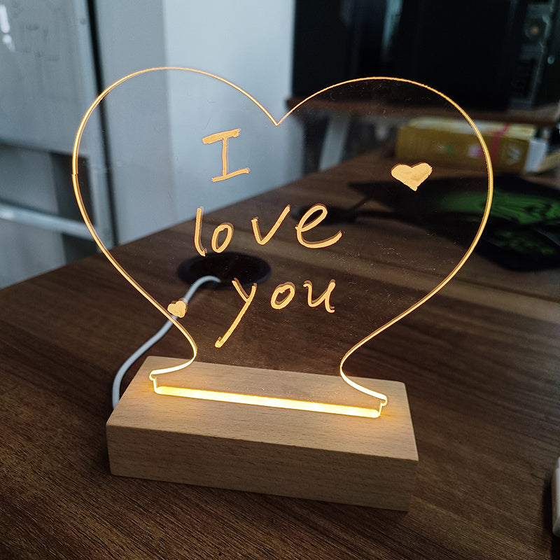 Creative Note Board Led Night Light USB With Pen