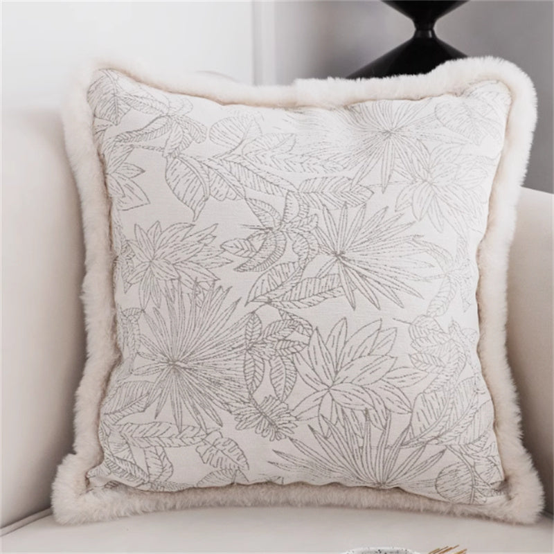 Jacquard Pillow Cover Lumbar Support Pillow