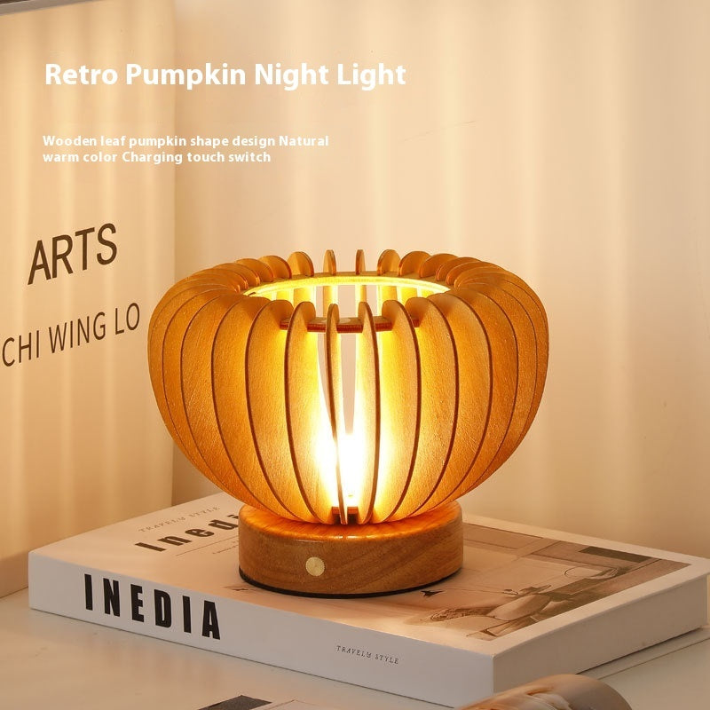 Bedroom Light Japanese Retro Pumpkin Small Night Lamp